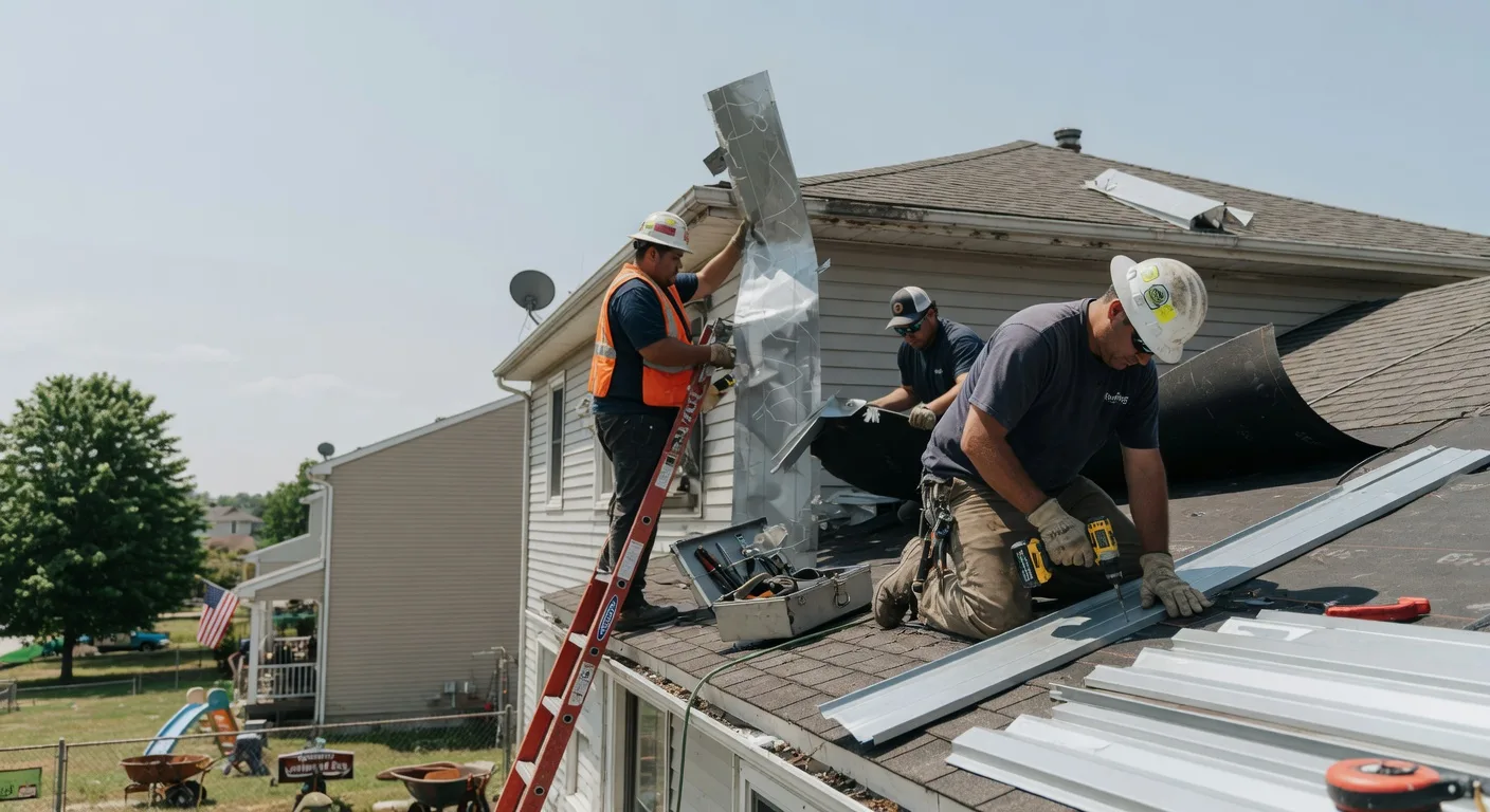 Storm Damage Metal Roof Repair in West Branch, IA